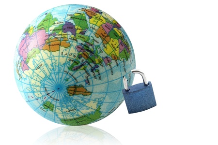 Globes and  master key created in Photoshopの写真素材