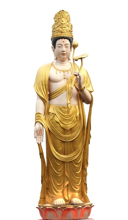 Guan Yin on a white background  with Clipping Partの写真素材