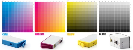 CMYK Ink colorの写真素材