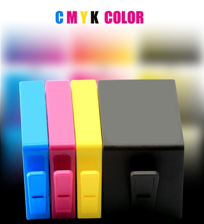 CMYK Ink colorの写真素材