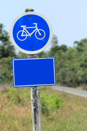 Signs for the bikeの写真素材