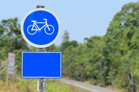 Signs for the bikeの写真素材