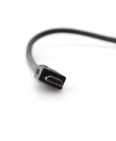 High definition HDMI cable isolated on a white backgroundの写真素材