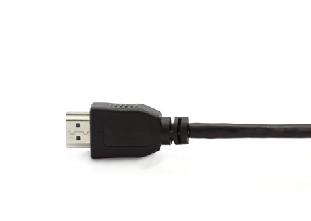 High definition HDMI cable isolated on a white background