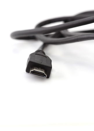 High definition HDMI cable isolated on a white background