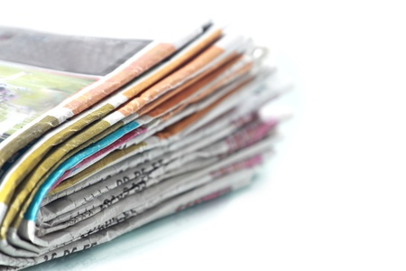 Old newspapers pile upの写真素材