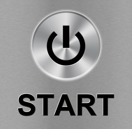Metal start buttonの写真素材