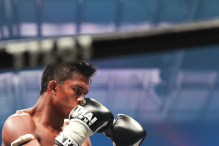 BANGKOK, THAILAND- OCTOBER 23 : Buakaw Por.Pramuk (THAI) in THAI FIGHT 2012. on October 23, 2012 at...