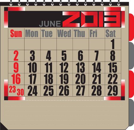 Vector calendar APRIL 2013のイラスト素材