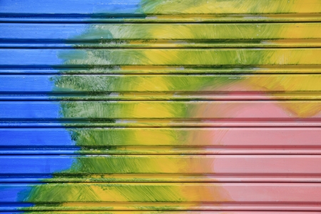 Colorful shutter steel door texture 