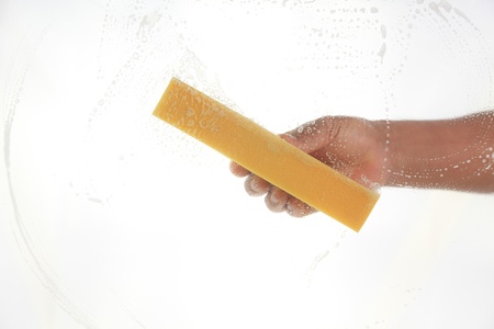Window cleaner using a sponge