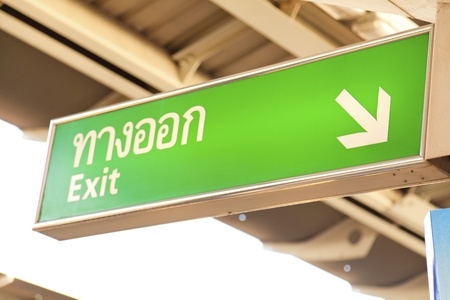 Exit signsの写真素材