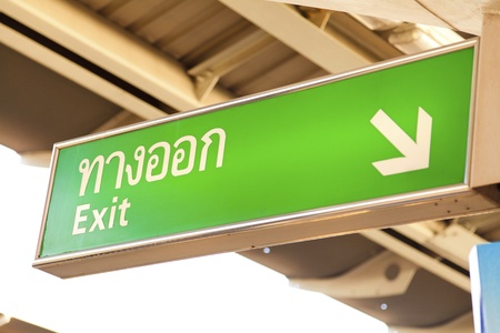 Exit signsの写真素材