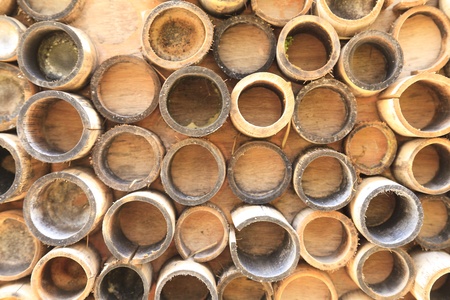 Bamboo pipes backgroundの写真素材