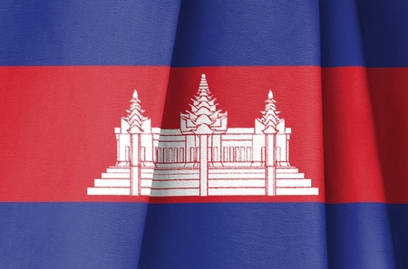 Fabric Flag of Cambodia の写真素材