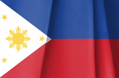 Fabric Flag of Philippines の写真素材