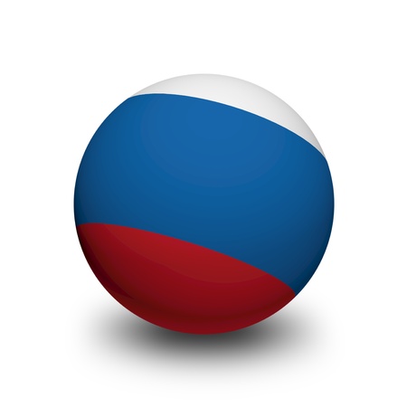 3D Ball with Flag of Russiaの写真素材