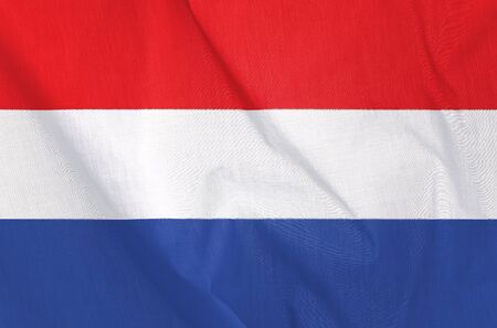 Fabric Flag of Netherlandsの写真素材