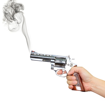Hand with pistolの写真素材