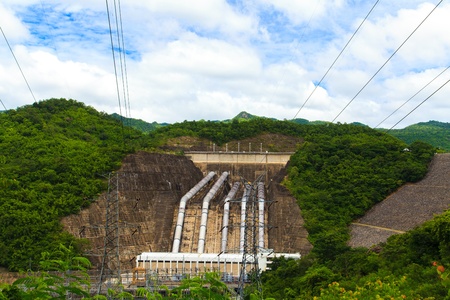 Srinakarin Dam in Thailandの写真素材