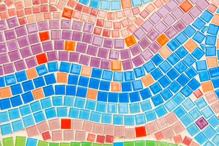 Colorful glazed tile backgroundの写真素材