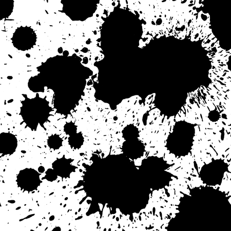 Ink splashes on white background の写真素材