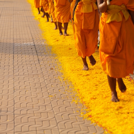 Monks in Thailandの写真素材