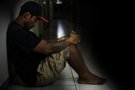 Man in The desperate anxiety 
