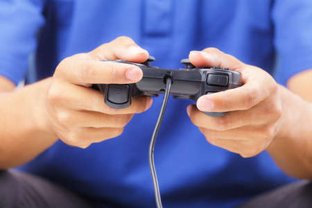 Man playing a computer games 