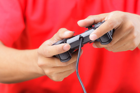 Man playing a computer games 