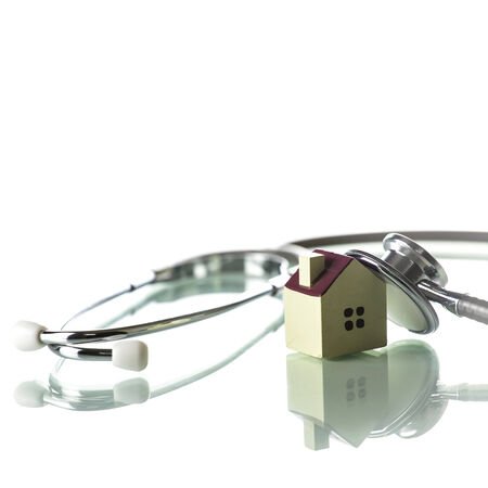 Home and Stethoscopeの写真素材