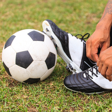 Soccer player with Soccer ballの写真素材