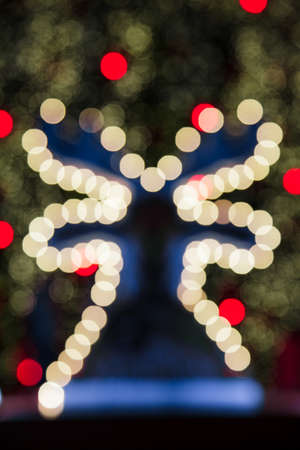 Abstract Christmas lights backgroundの写真素材