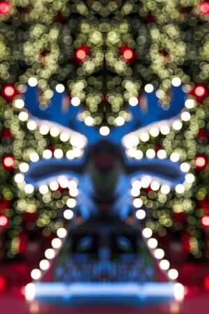 Abstract Christmas lights backgroundの写真素材