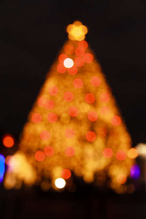 Abstract Christmas lights backgroundの写真素材