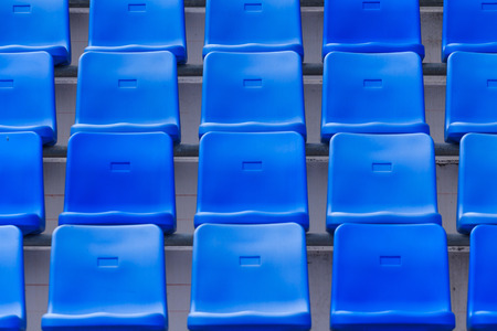Blue Seats On Stadiumの写真素材