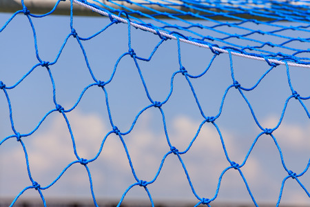 Soccer goal net in Soccer stadiumの写真素材