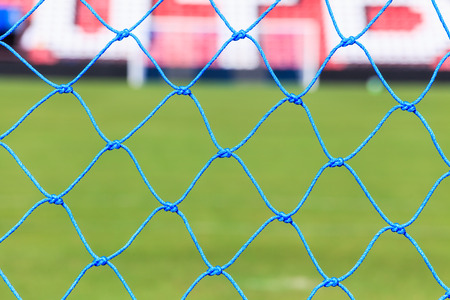 Soccer goal net in Soccer stadiumの写真素材
