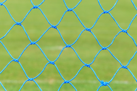 Soccer goal net in Soccer stadium