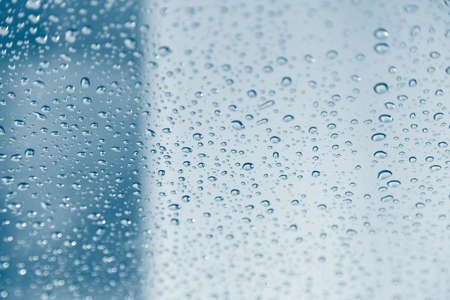 Rain on glassの写真素材