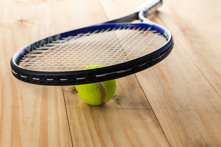 Tennis Ball and Racketの写真素材