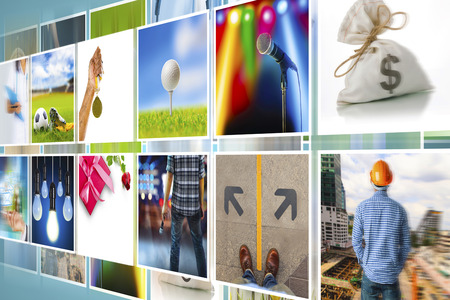 Digital photo gallery images streamingの写真素材