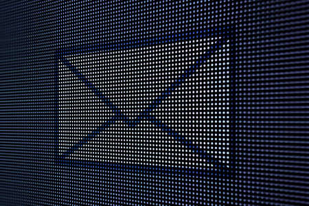 E-mail on led screen