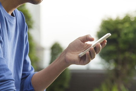 Man using mobile phoneの写真素材