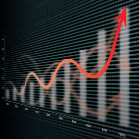 Financial and business graphs, Finance concept on led screen