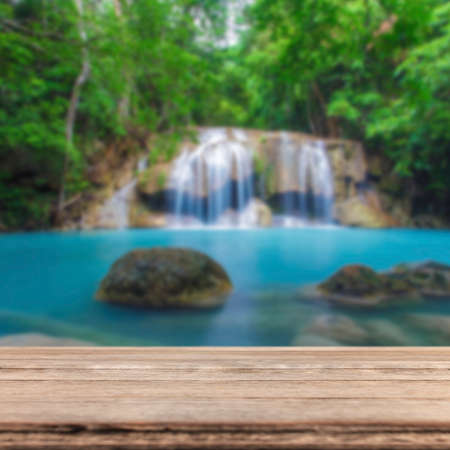 Wooden table backgroundの写真素材