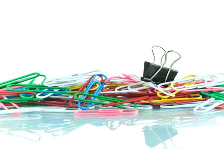 PaperClip background, The concept of Think different or Leadership conceptの写真素材