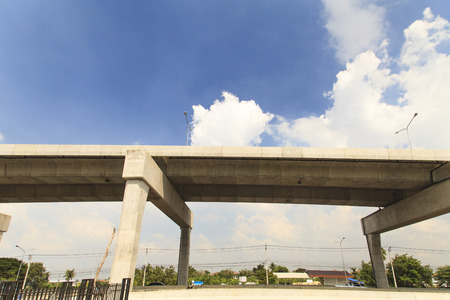 Expressway and blue skyの写真素材