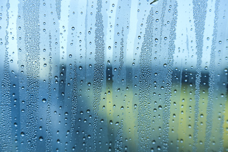 Rain on the glassの写真素材