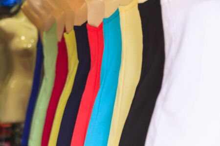 The Colorful of women's T-shirts at the Shopの写真素材